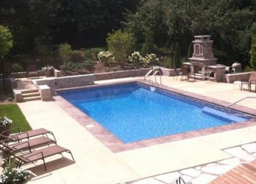 Water Feature and outside fireplace