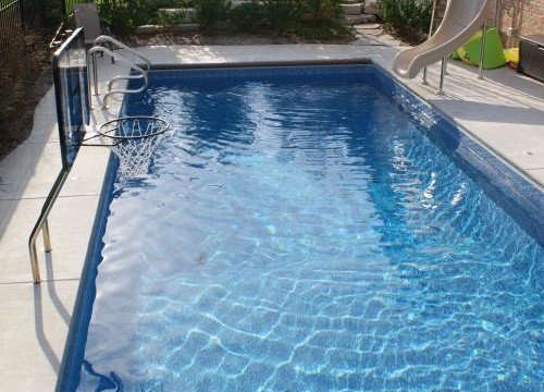 Lap pool for narrow back yard